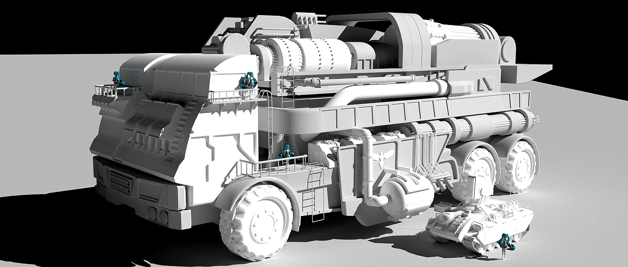 红色警戒2 盟军基地车（Allied MCV）部署CG（图ZMTk3OTQ1MDUy） - 机械/交通 - 站酷设计师青月晓原创素材 - 站酷ZCOOL