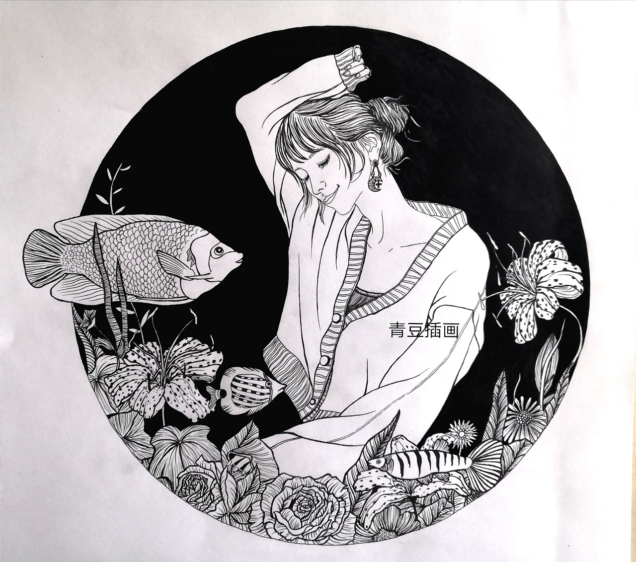 黑白插画|插画|创作习作|青豆插画 - 原创作品 - 站酷 (zcool)