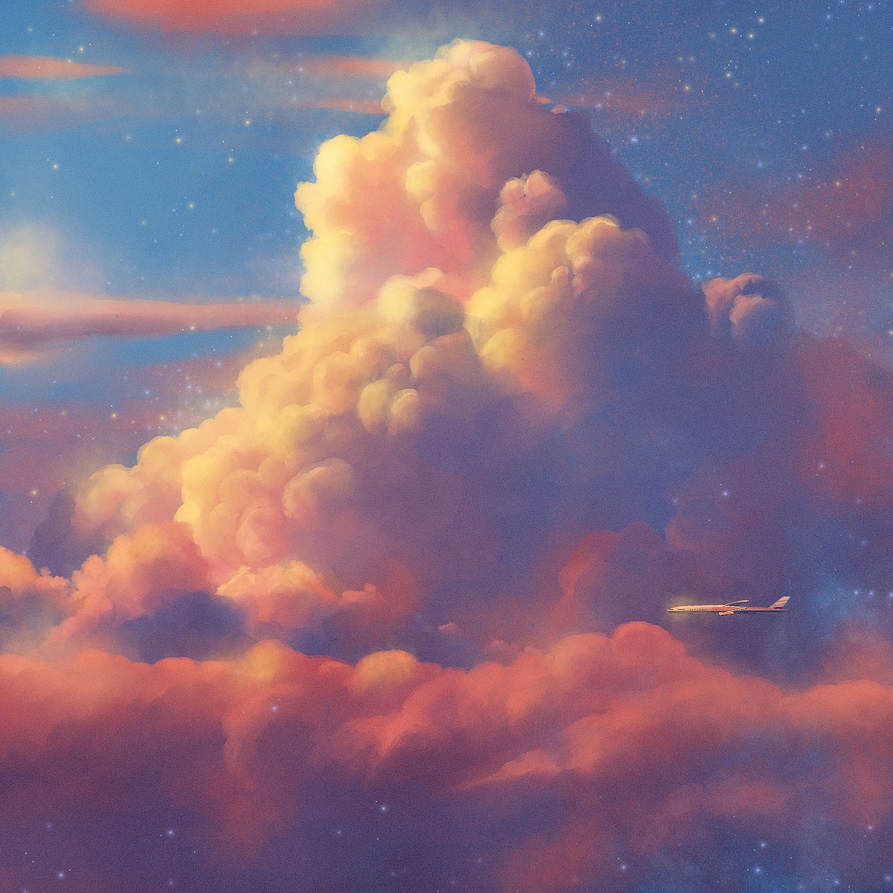 云彩 插圖 色彩練習(xí) procreate繪畫（圖ZMjk1OTUzNTYw） - 商業(yè)插畫 - 站酷設(shè)計(jì)師誠(chéng)星s原創(chuàng)素材 - 站酷ZCOOL