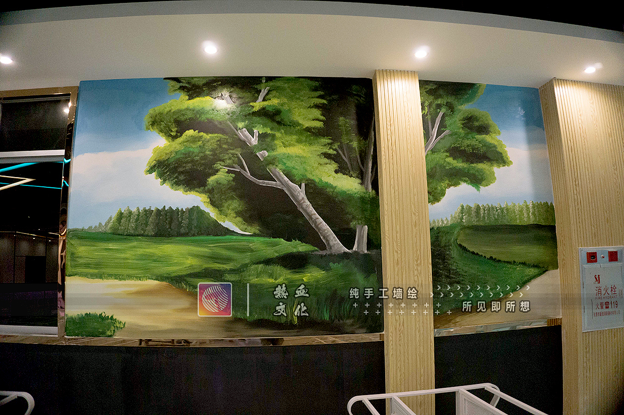 网咖墙绘石排鑫盟网络会所 墙绘壁画