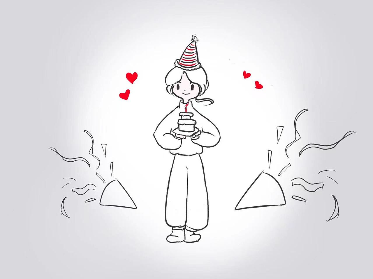 可爱儿童插画17-简单的生日（图ZMzI2NjQyMjg0） - 创作习作 - 站酷设计师路云清原创素材 - 站酷ZCOOL