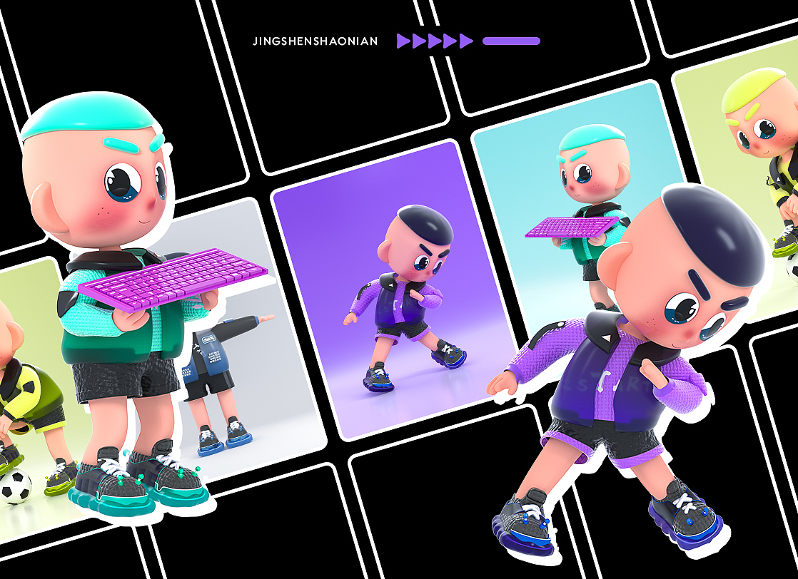 卡通角色IP模型渲染