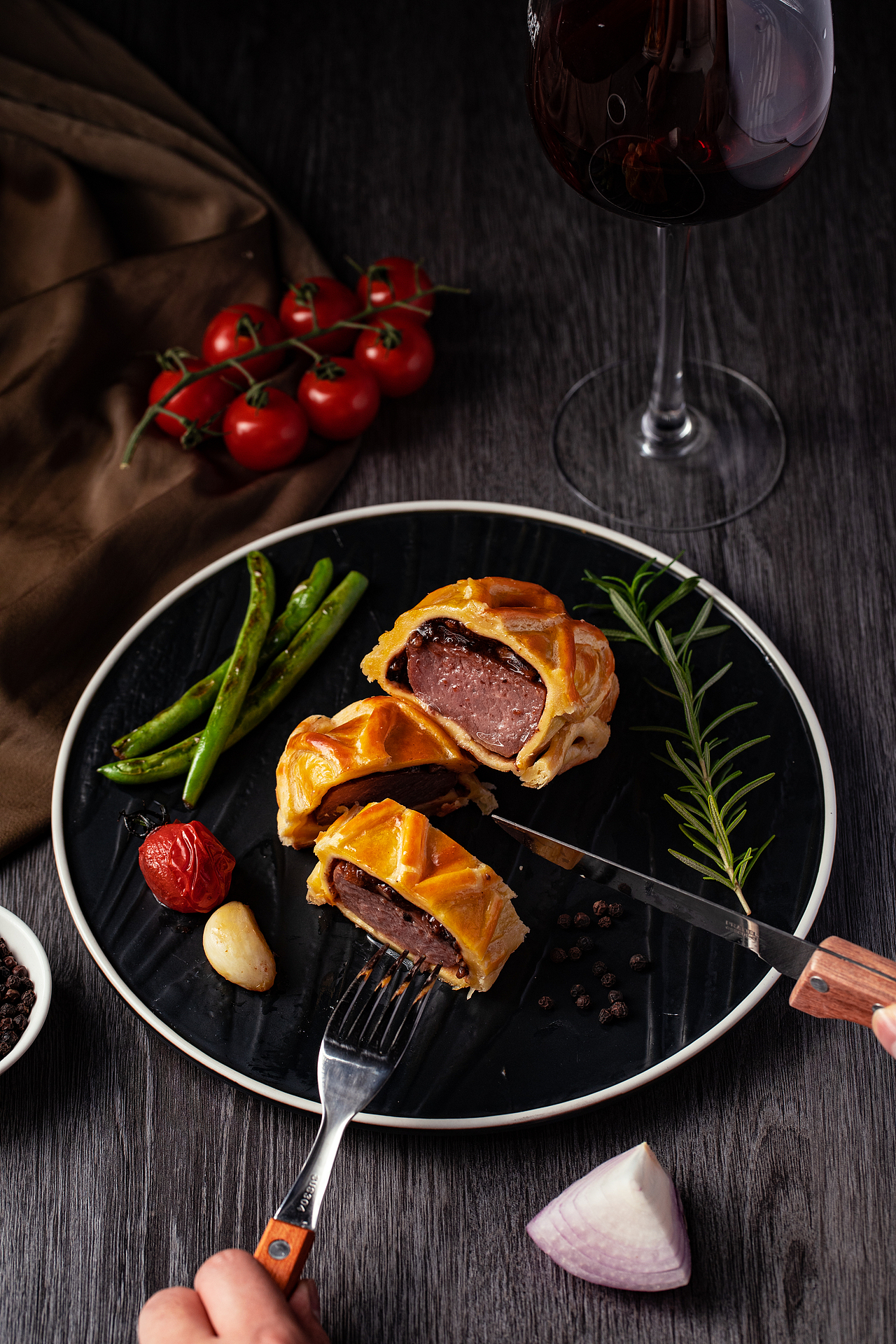 静物美食拍摄图片 牛排 惠灵顿牛排堡