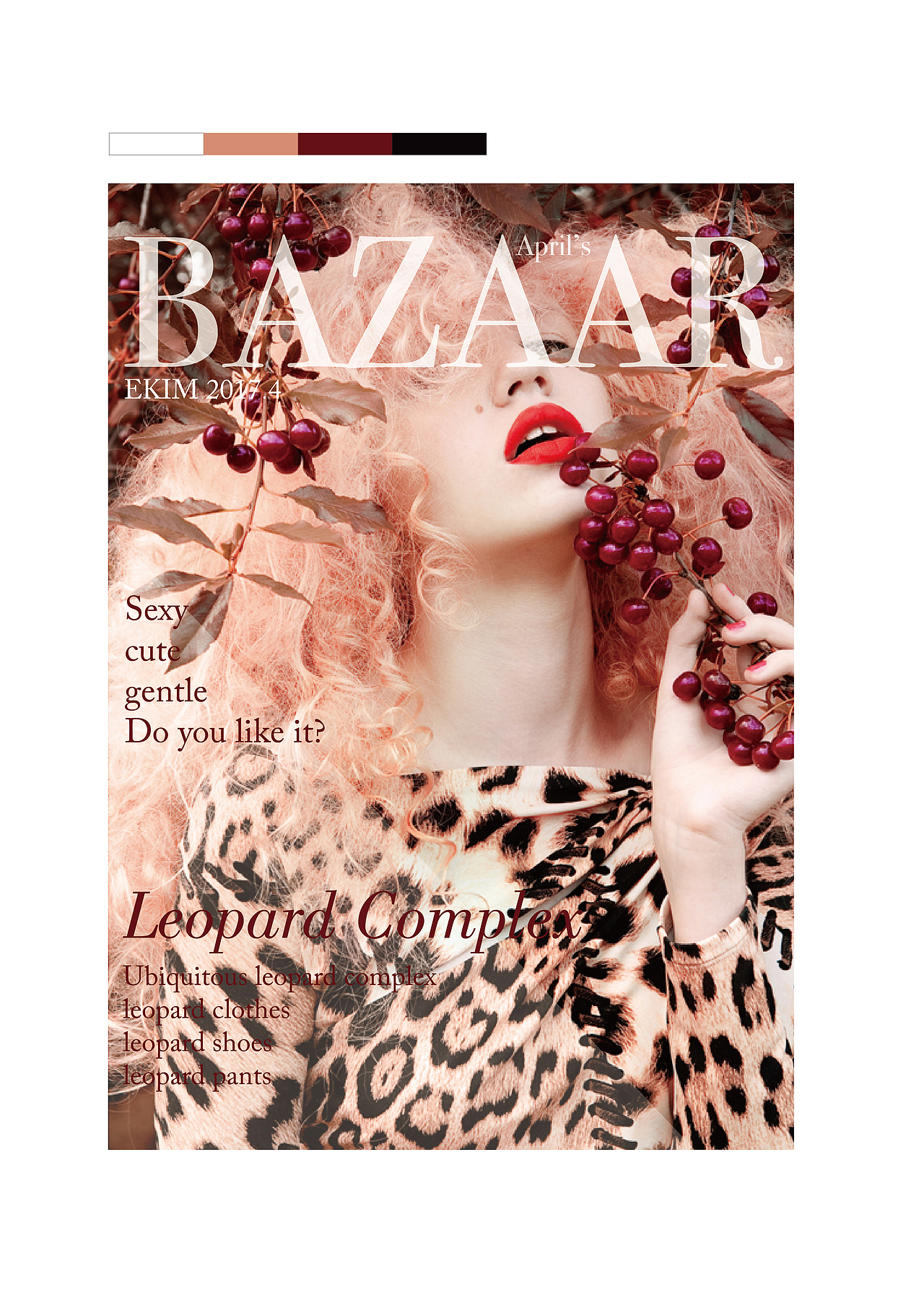 时尚杂志封面排版