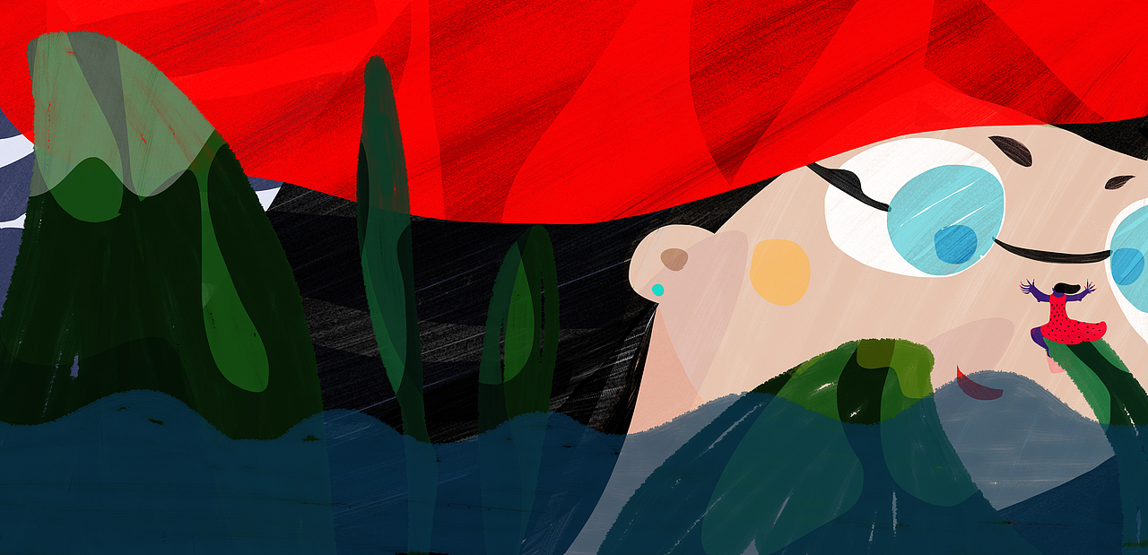 拥抱自己（图ZODQ0NzAyNDg=） - 艺术插画 - 站酷设计师白纸白原创素材 - 站酷ZCOOL