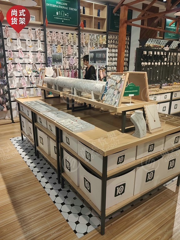 攀枝花北欧流水台展示台化妆品货架展示架柜