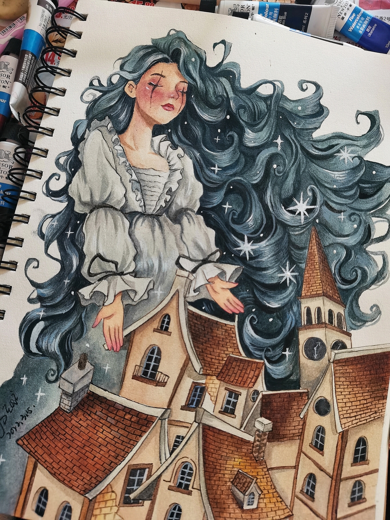 宝藏插画师作品临摹（图ZMjk0MDAzNDM2） - 创作习作 - 站酷设计师思思插画原创素材 - 站酷ZCOOL