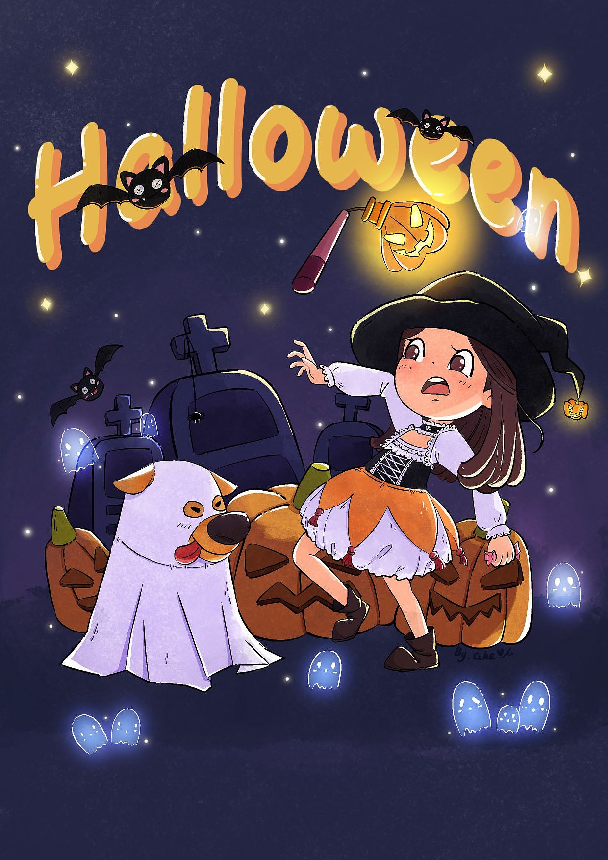 万圣节主题插画