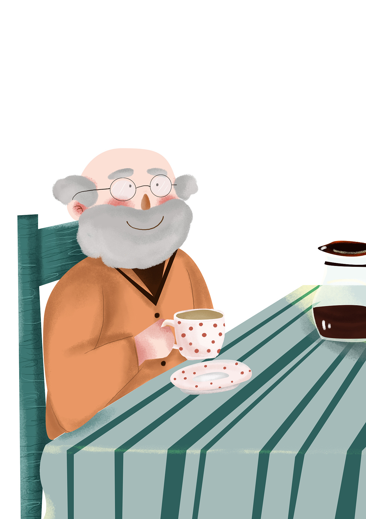 老年|插画|艺术插画|饭饭茄子 - 原创作品 - 站酷 (zcool)