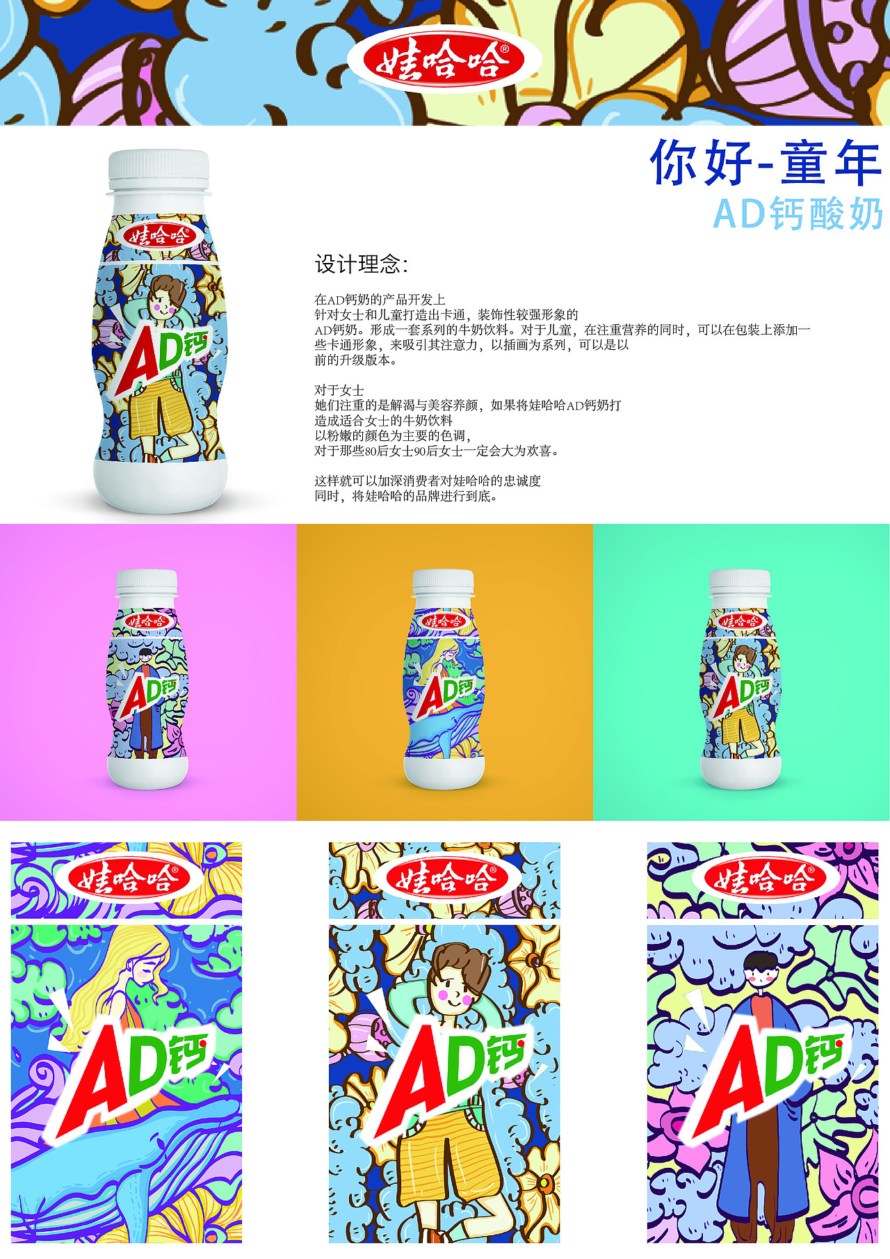 娃哈哈AD钙奶（图ZMTUwMjMyMjI0） - 包装 - 站酷设计师多啦A梦的吴妞妞原创素材 - 站酷ZCOOL
