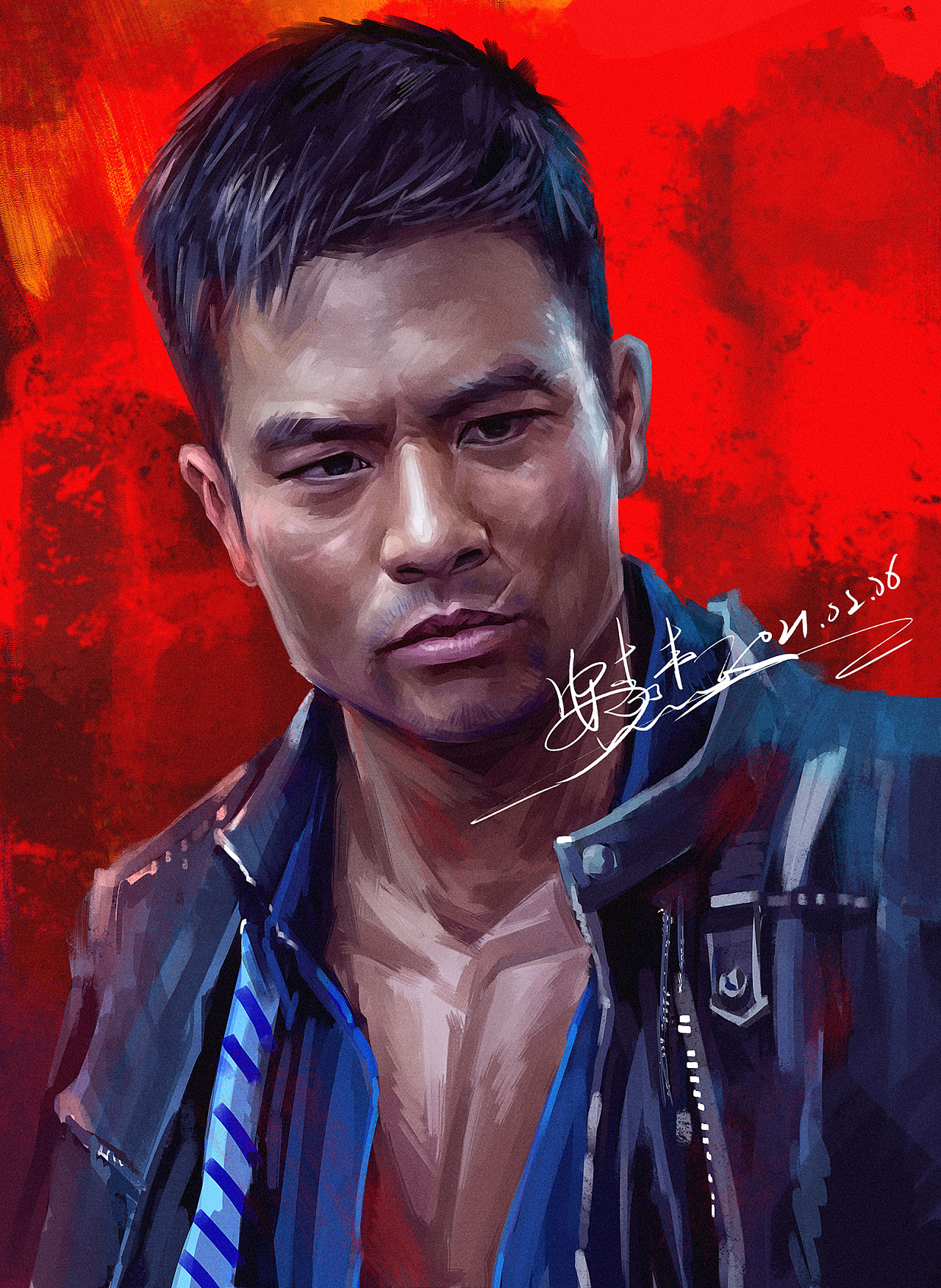 厚涂硬汉武打明星|插画|创作习作|很松设计 - 原创作品 - 站酷 (zcool