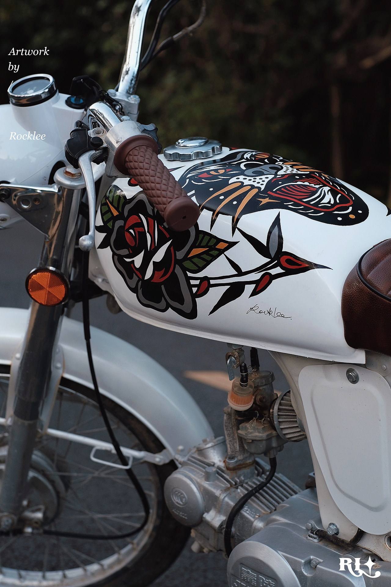 复古机车涂鸦|潮流插画