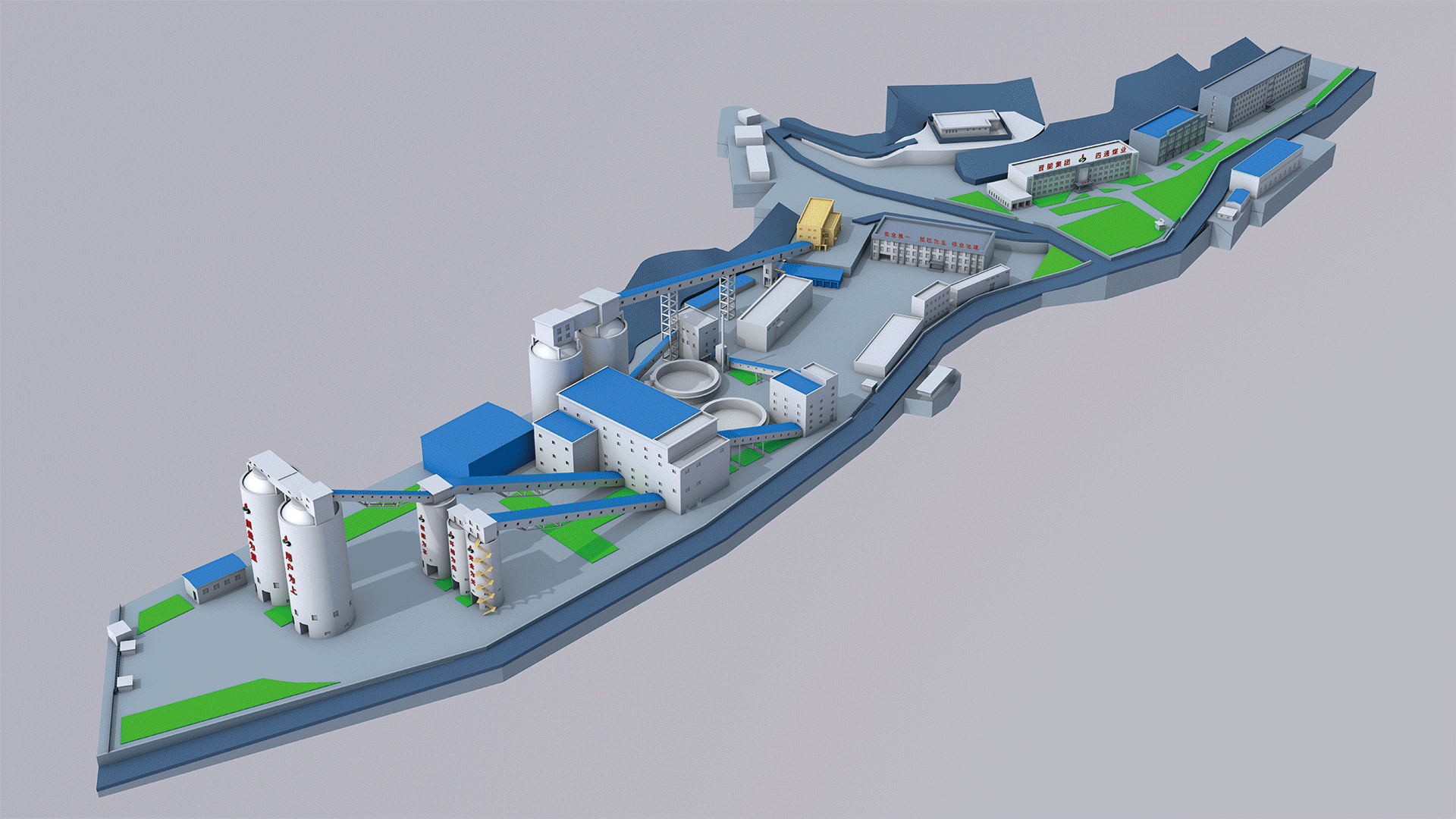 一个煤矿的鸟瞰图（C4D建模+ps后期简单处理）（图ZMTY5OTE3MzAw） - 其他平面 - 站酷设计师申琦设计原创素材 - 站酷ZCOOL
