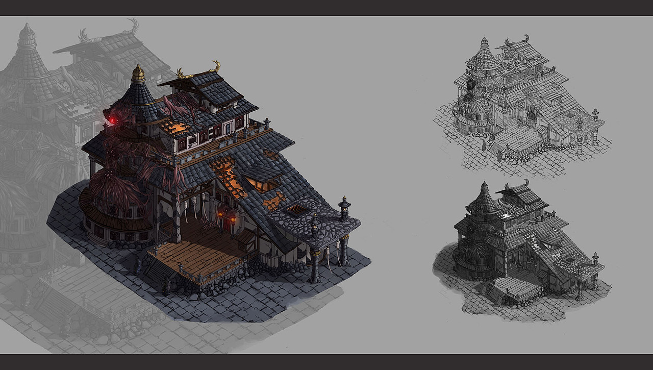 单体建筑设计|插画|游戏原画|梦黄粱ta - 原创作品 - 站酷 (zcool)