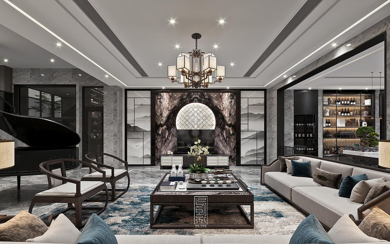 新中式-东莞松山湖（图ZMTQ0NDc3NDI4） - 家装设计 - 站酷设计师乌影原创素材 - 站酷ZCOOL