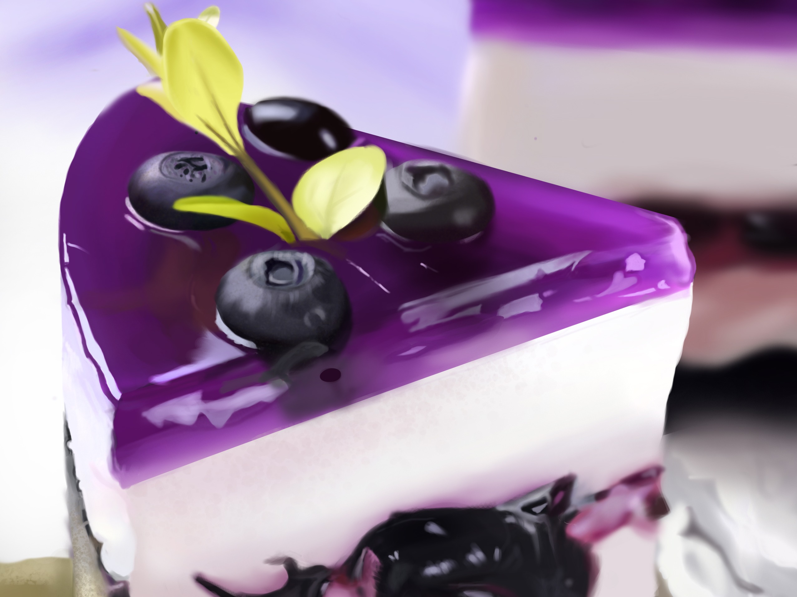 【Beautiful Cake】日系甜点蓝莓乳酪蛋糕，免烤箱制作简单_哔哩哔哩_bilibili