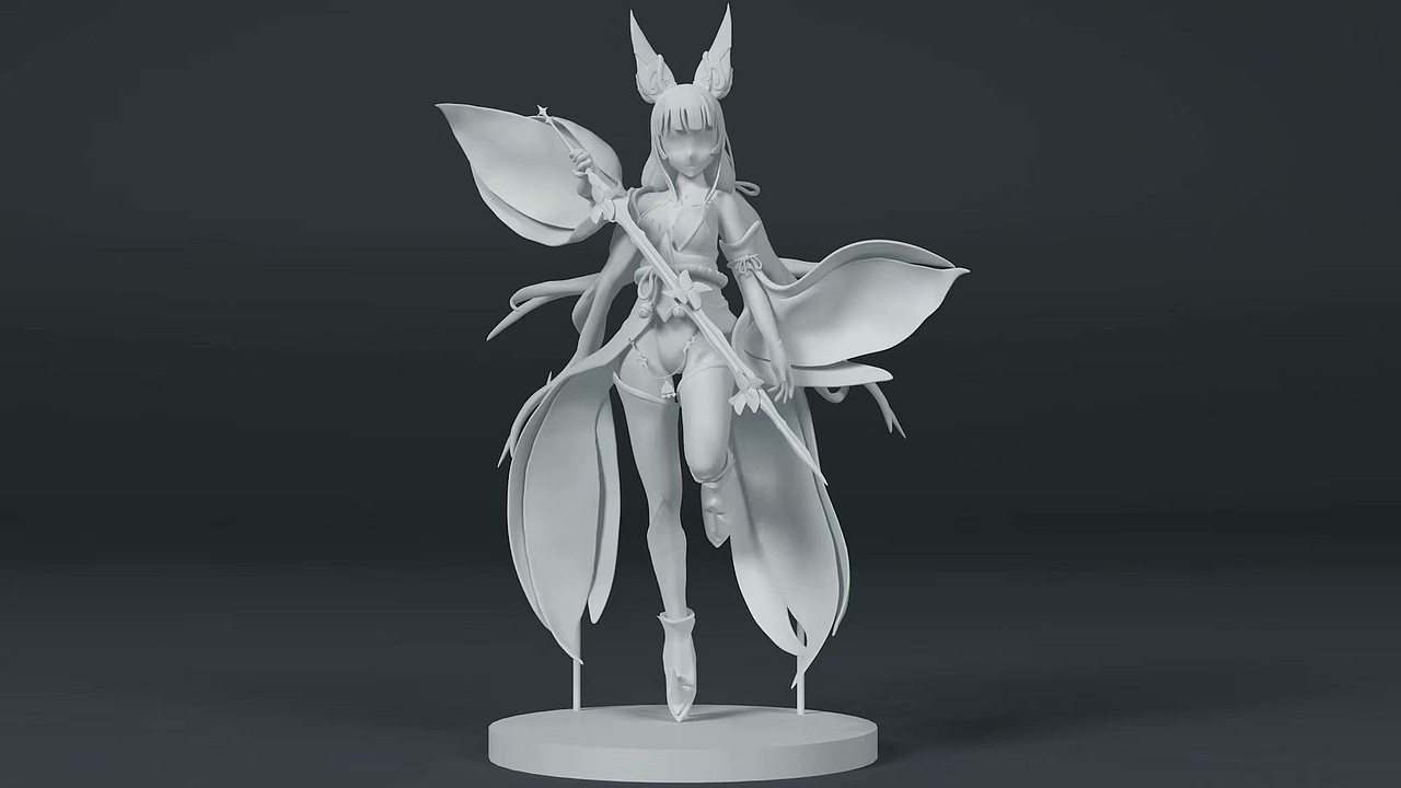 异度之刃3d打印手办渲染