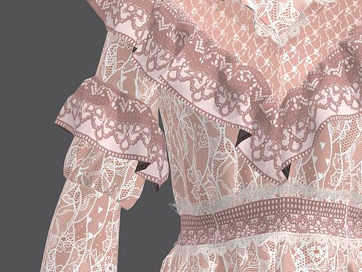 CLO 3d lacedress for Odd Psyche