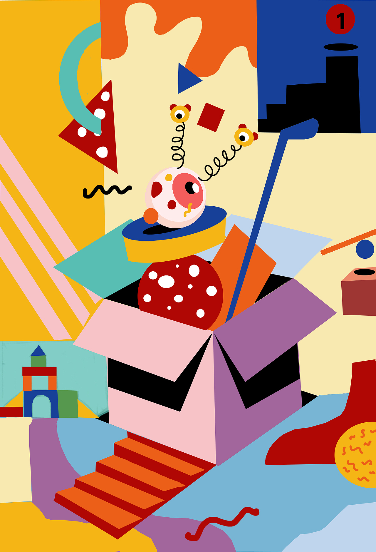 色块插画（图ZMTc3MjI4Nzg0） - 商业插画 - 站酷设计师旺仔TJY原创素材 - 站酷ZCOOL