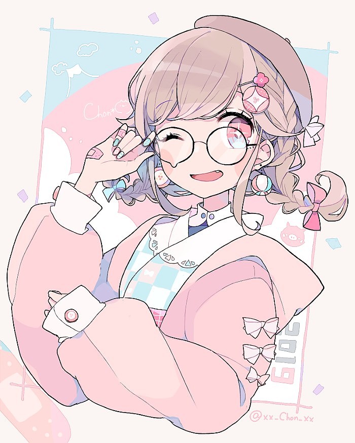 二次元日系少女插画图片,超可爱超清新少女