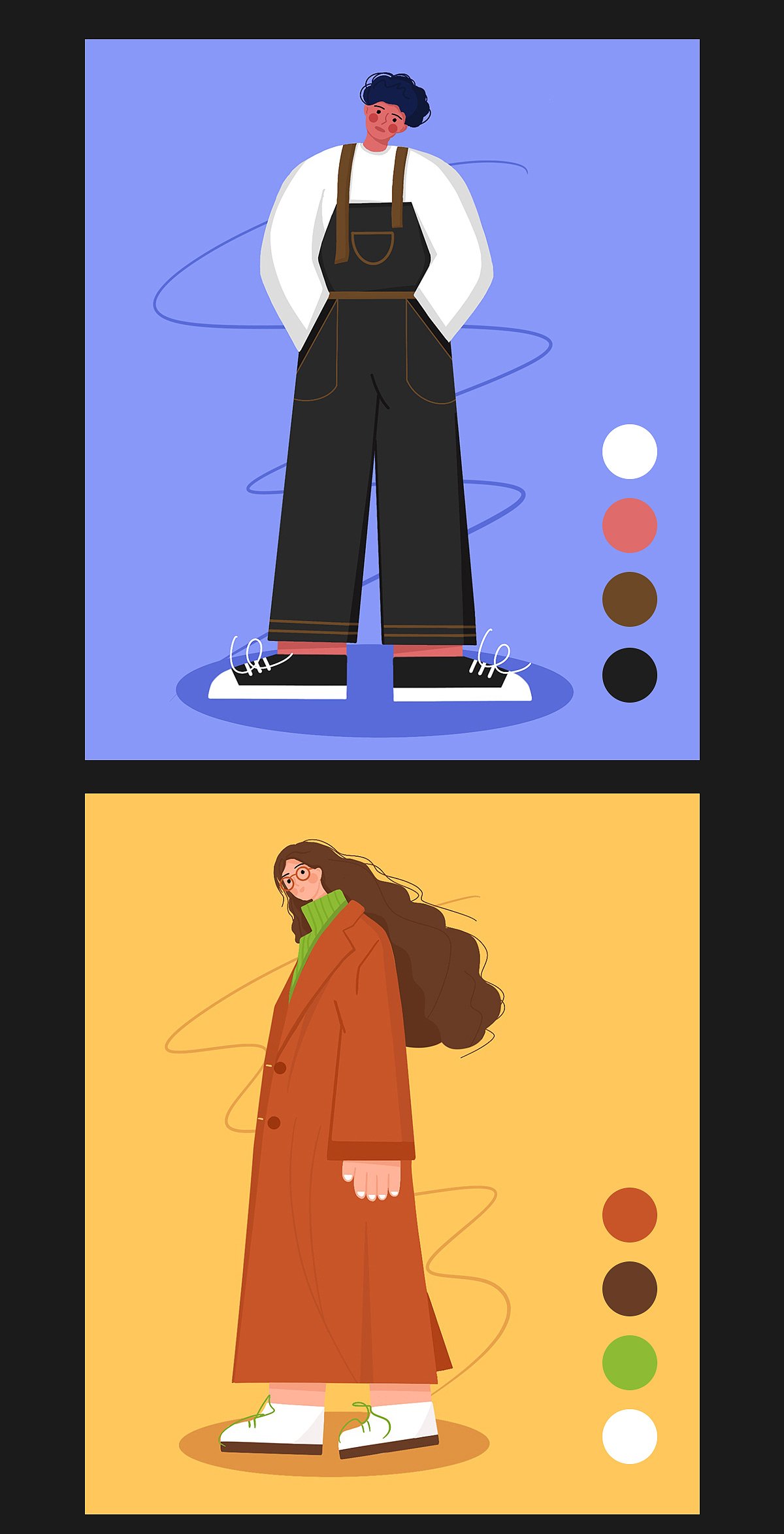 人物插画系列（图ZMjMzODY4NTQ4） - 商业插画 - 站酷设计师柠檬C不酸原创素材 - 站酷ZCOOL