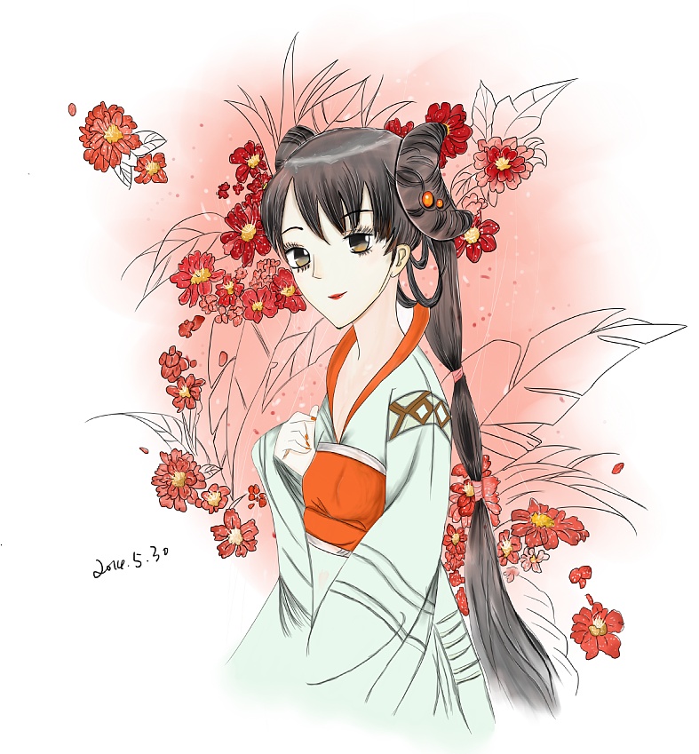 绘画——古风美少女练习