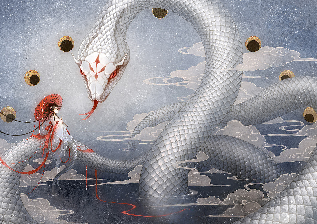 《半面妆》插画合集1（图ZMTAzMzY4MjMy） - 商业插画 - 站酷设计师古戈力1原创素材 - 站酷ZCOOL