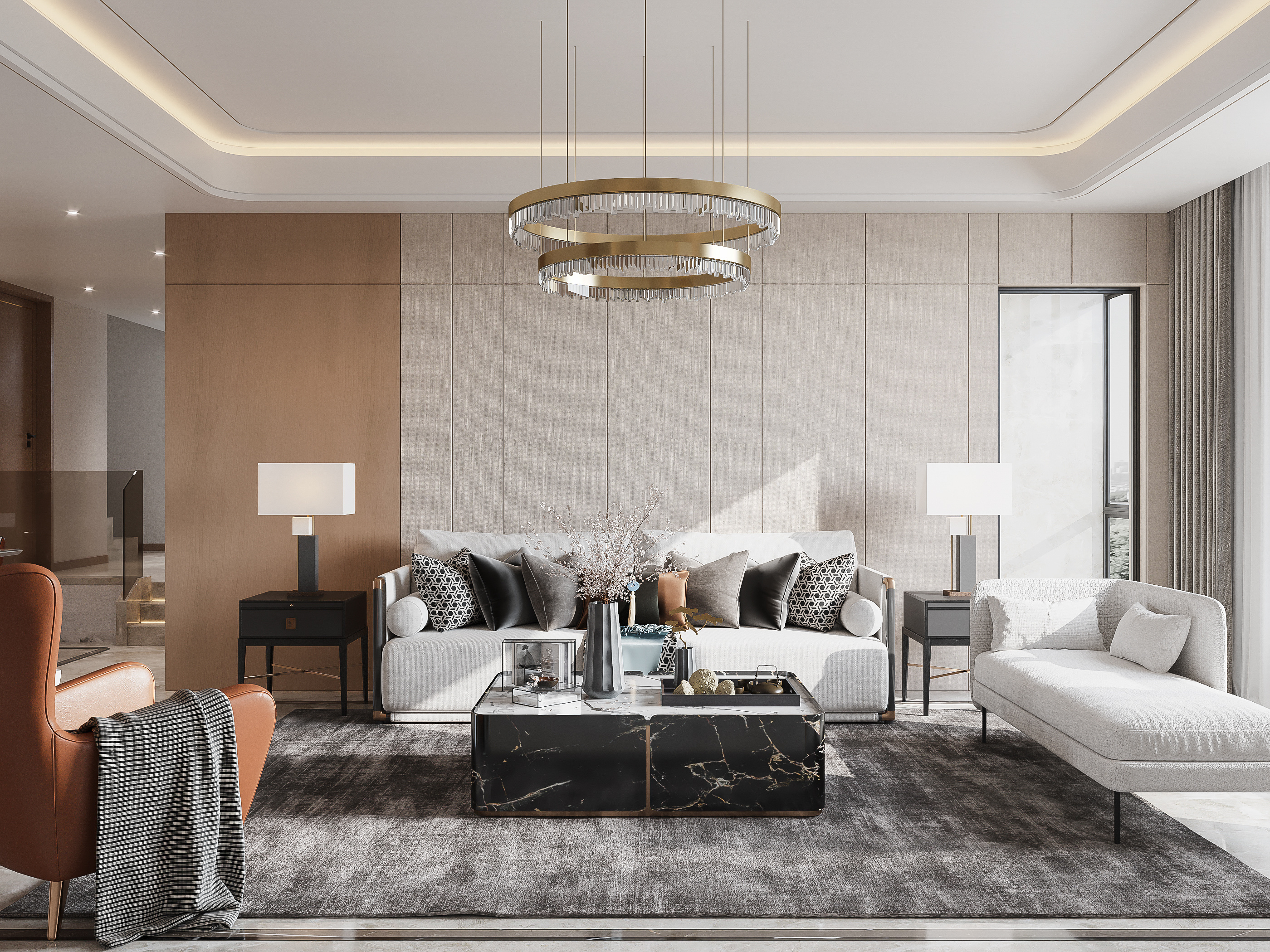 新中式轻奢风格效果图|空间|家装设计|lulie520 - 原创作品 - 站酷 (z