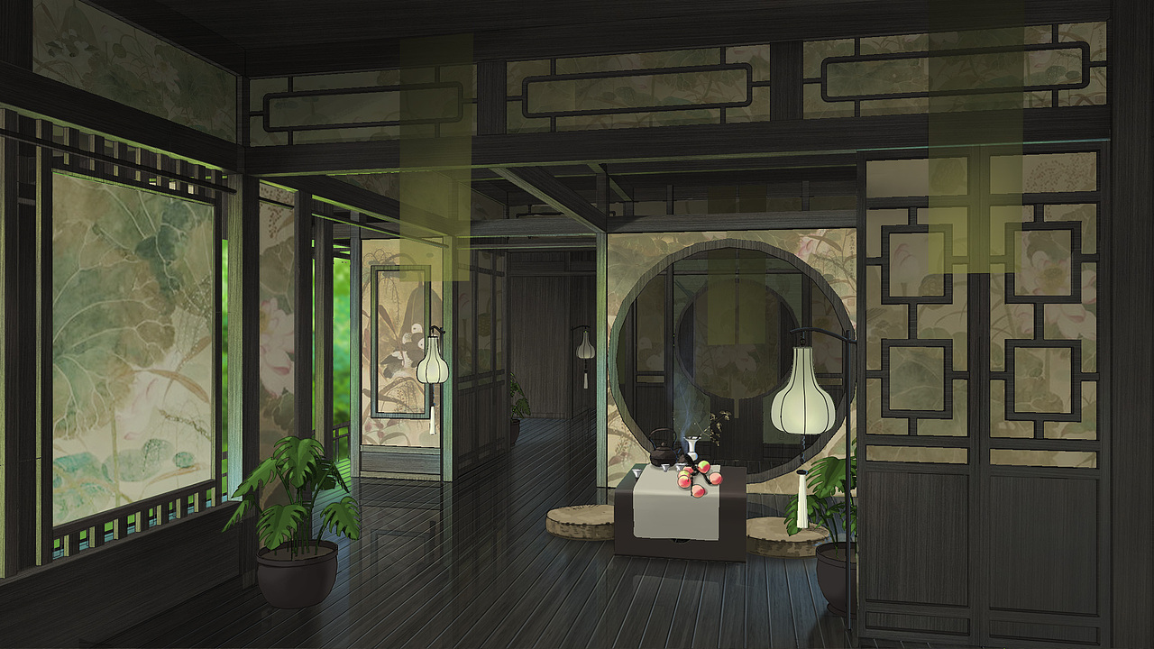 茶室（图ZMTk0ODM5NDU2） - 游戏原画 - 站酷设计师行之LV原创素材 - 站酷ZCOOL