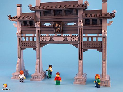 近期两款小作：北京公交车和枫泾古镇牌坊