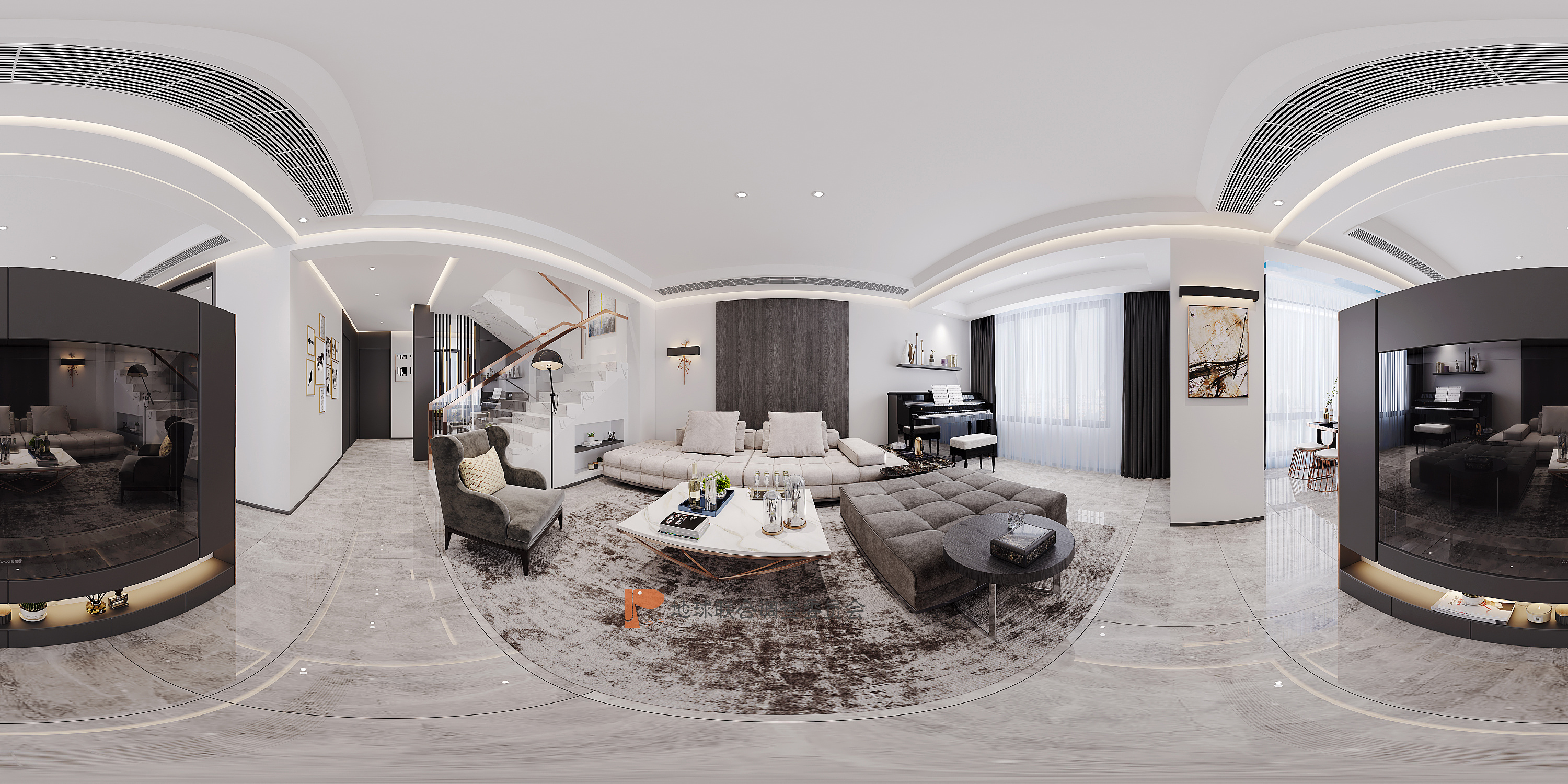 现代客厅---餐厅---卧室---全景|空间|家装设计|visotr - 原创作品