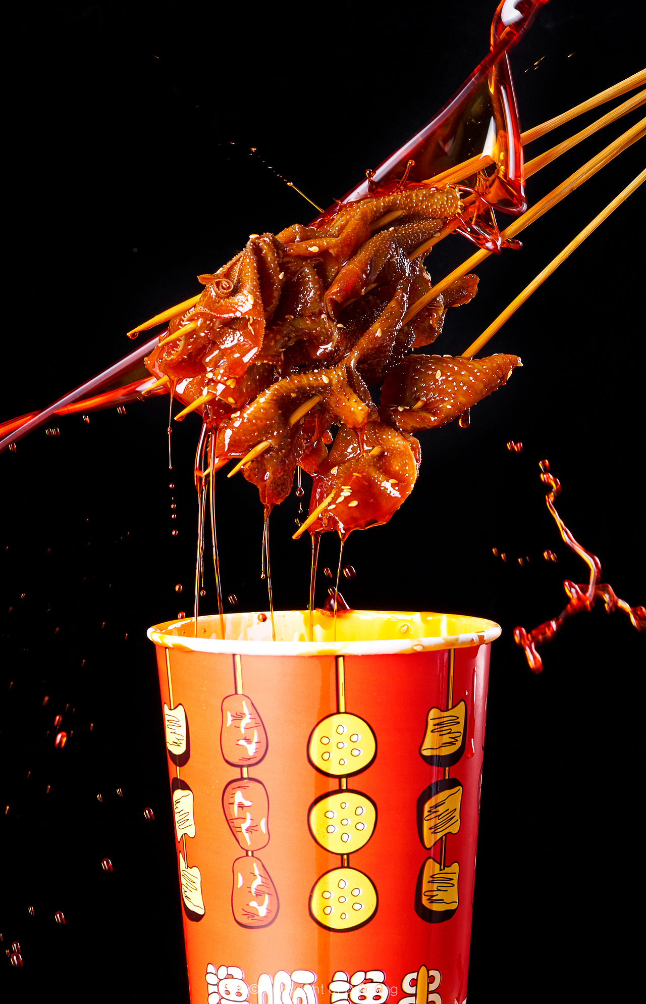 「 串上串下 」冷锅串串拍摄