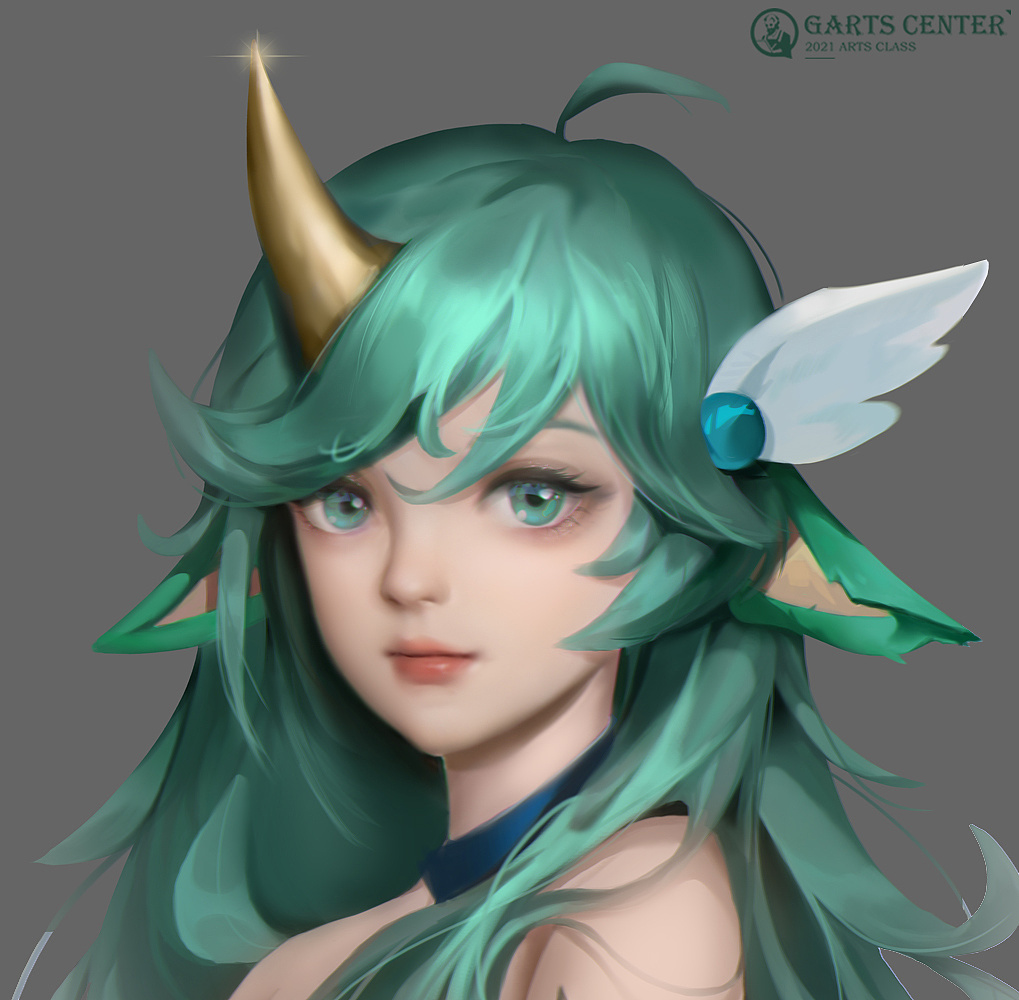 【匠人绘】基础班21春学生女性头像作业节选2|插画|游戏原画|匠人绘cg