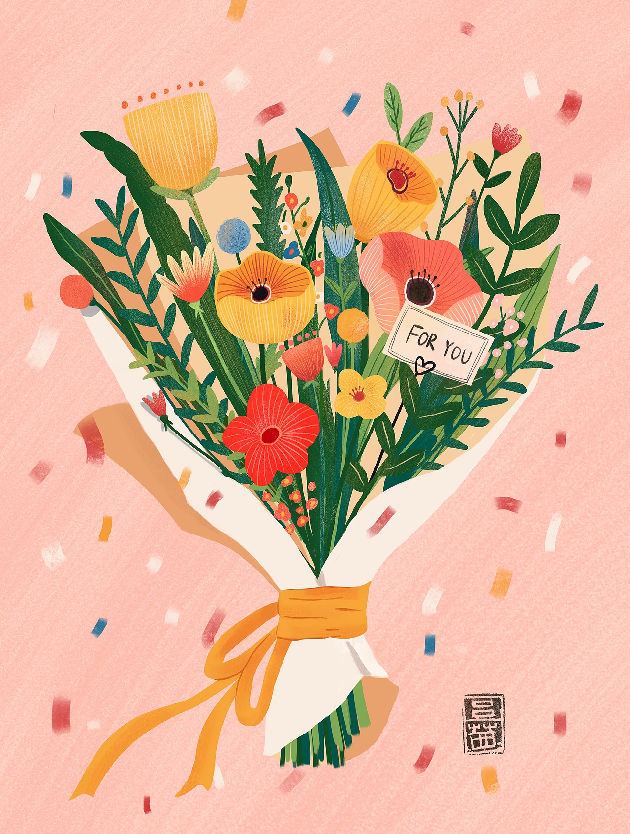 鲜花|插画|商业插画|xixi677_原创作品-站酷zcool