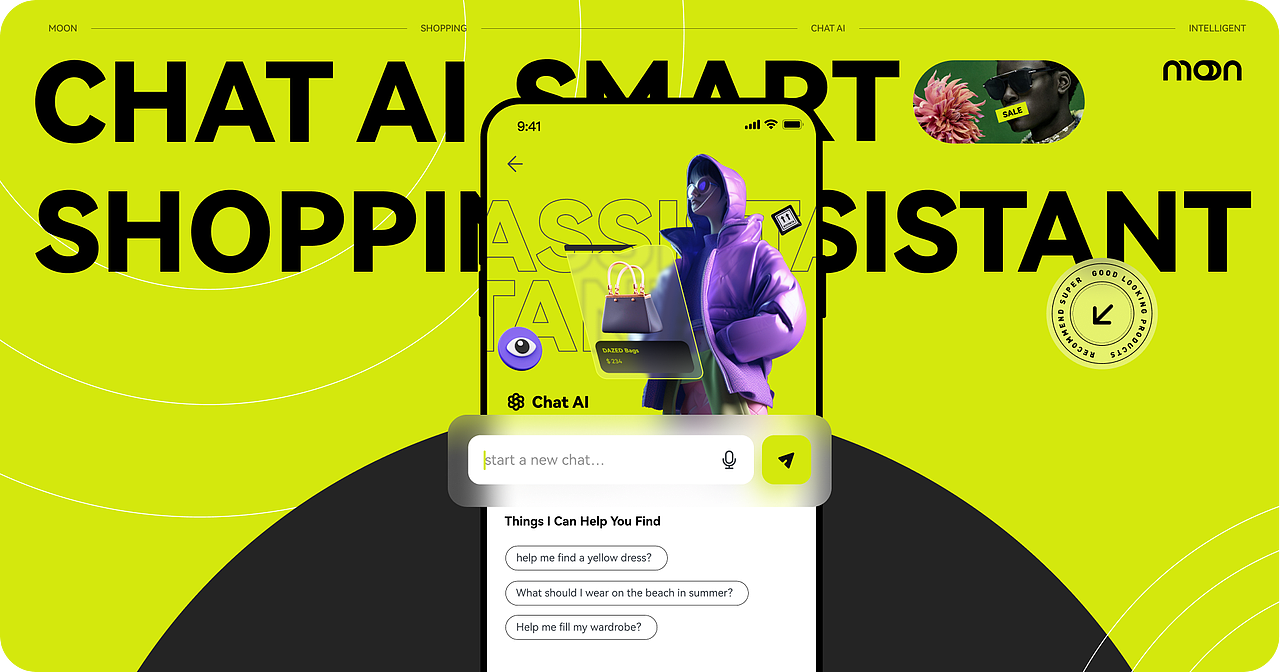 MOON chat AI 电商APP设计（图ZMzM3ODAyNTU2） - 交互/UE - 站酷设计师一山有木兮一原创素材 - 站酷ZCOOL