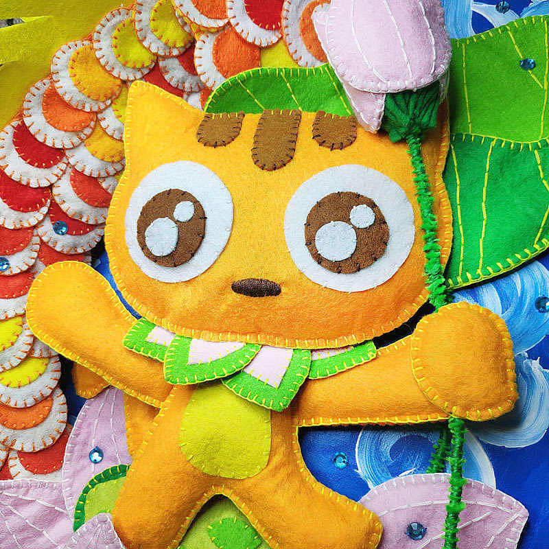 #小琳小手作# 黄小唬X福气锦鲤（图ZMTc5ODg3OTEy） - 其他手工艺 - 站酷设计师小琳制造原创素材 - 站酷ZCOOL