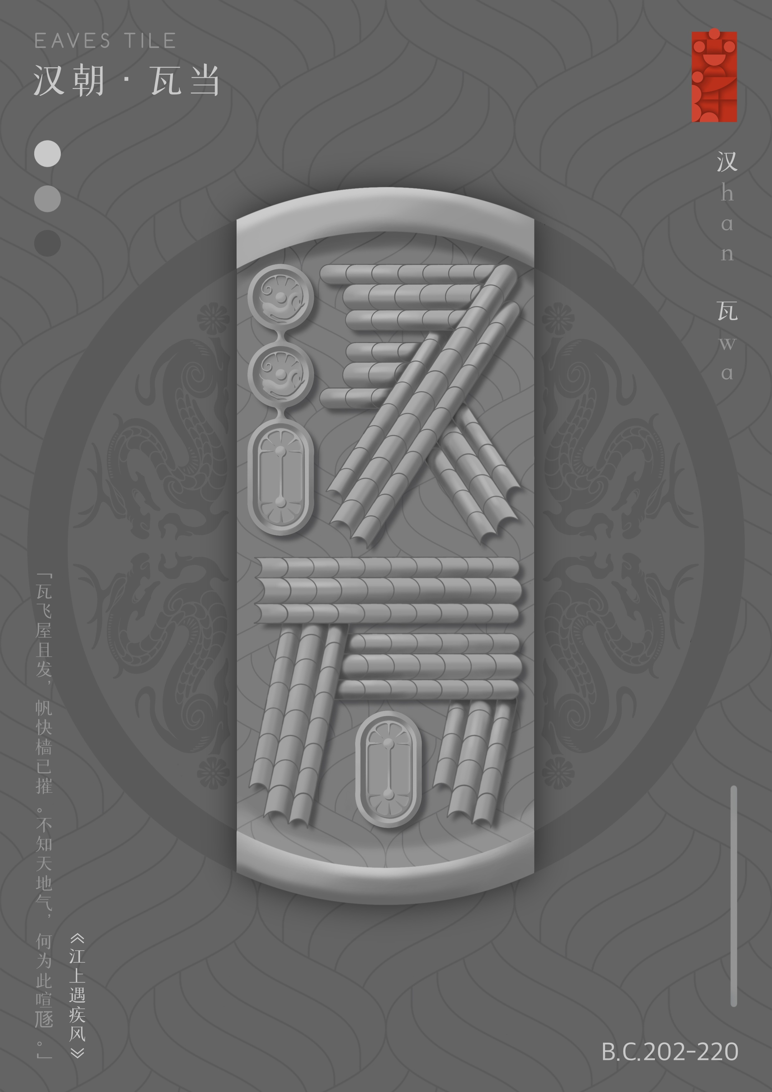 "变迁"朝代字体设计海报