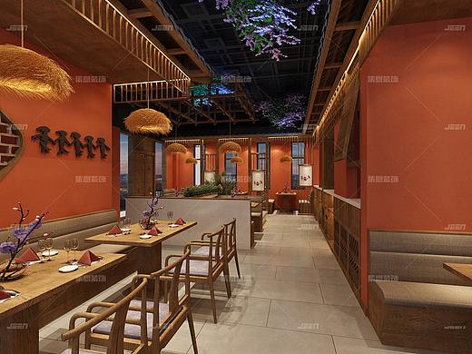 仙门水镇中餐厅_中餐厅效果图_中餐厅案例_集恩装饰