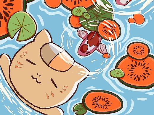 同人插画-二十四节气图-夏