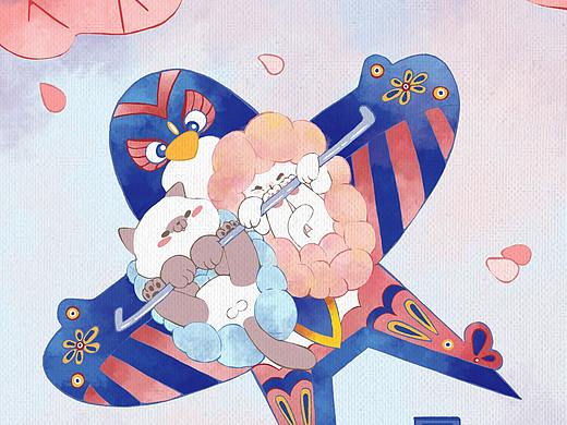 被窝猫壁纸 春风（个人主页-ZMzQ0NjQyMDQ=） - 新锐潮流插画 - 站酷设计师被窝猫BeddingCat原创素材 - 站酷ZCOOL