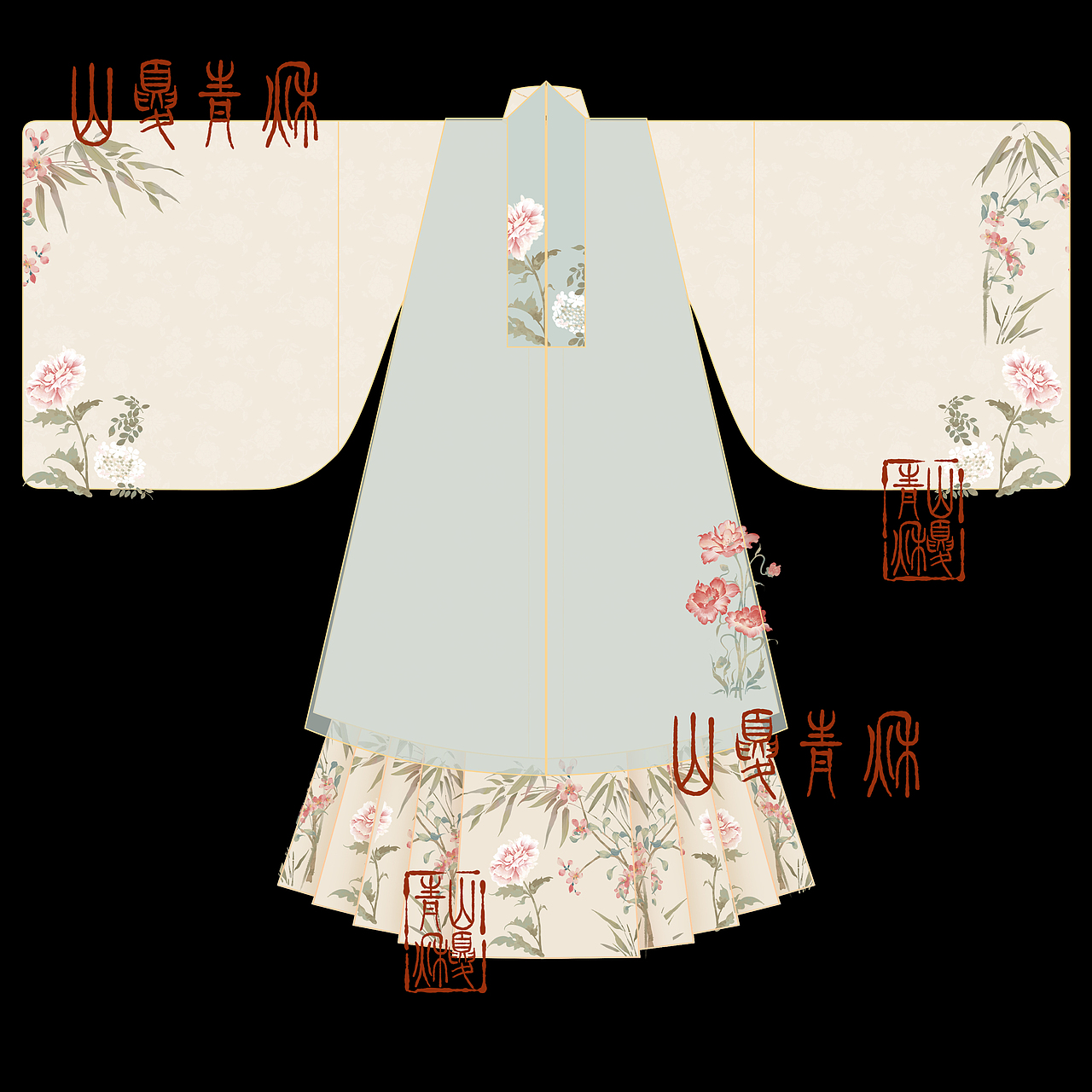 汉服设计稿存稿待出（图ZMzcyNTgzNjY0） - 传统/民族服饰 - 站酷设计师山夏青秋原创素材 - 站酷ZCOOL