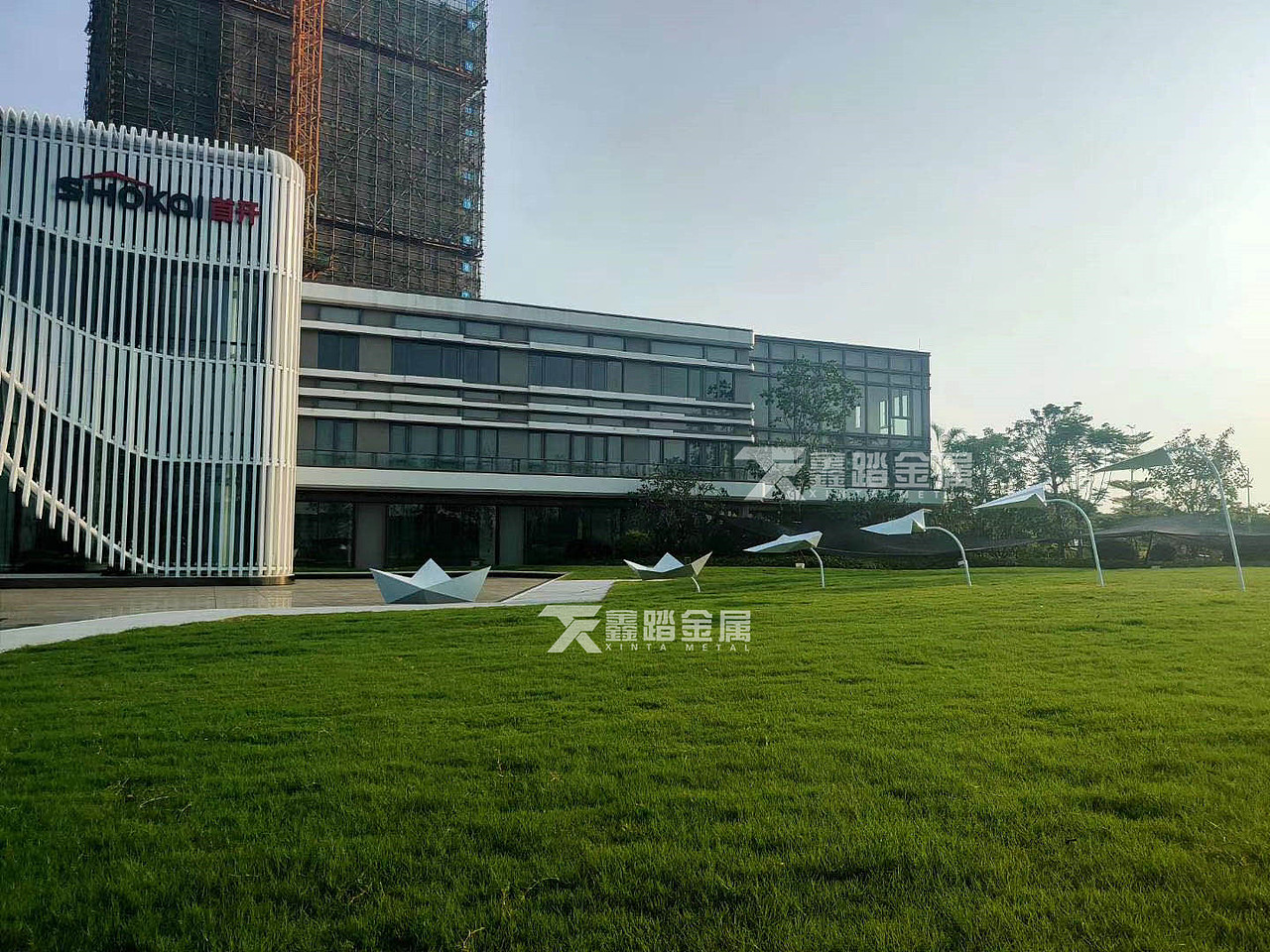 科技园景观园区不锈钢纸船造型雕塑创意不锈钢雕塑定制