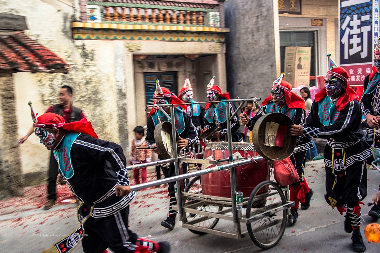 独特的潮汕文化英歌舞月屿和顺兴英歌队