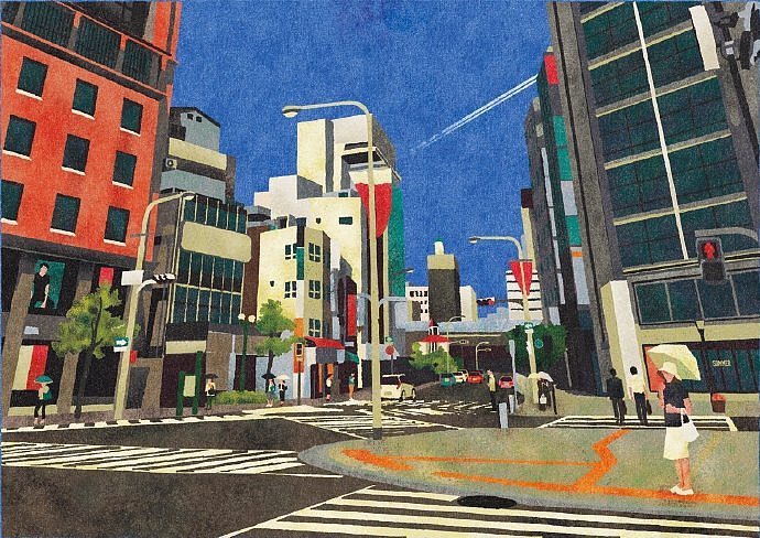 插画丨绘画丨日本插画师 803mhz 一组街景插画