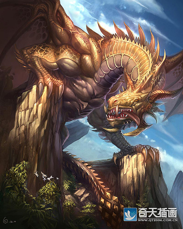 游戏角色原画龙