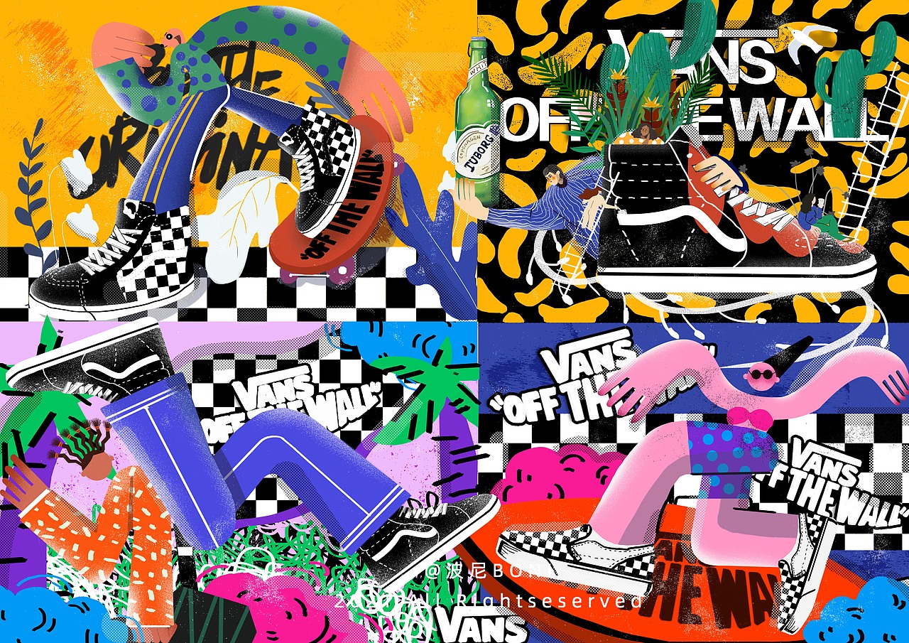 原创vans品牌系列插画