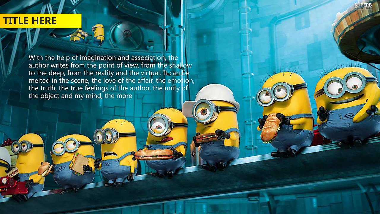 卡通ppt-小黄人主题