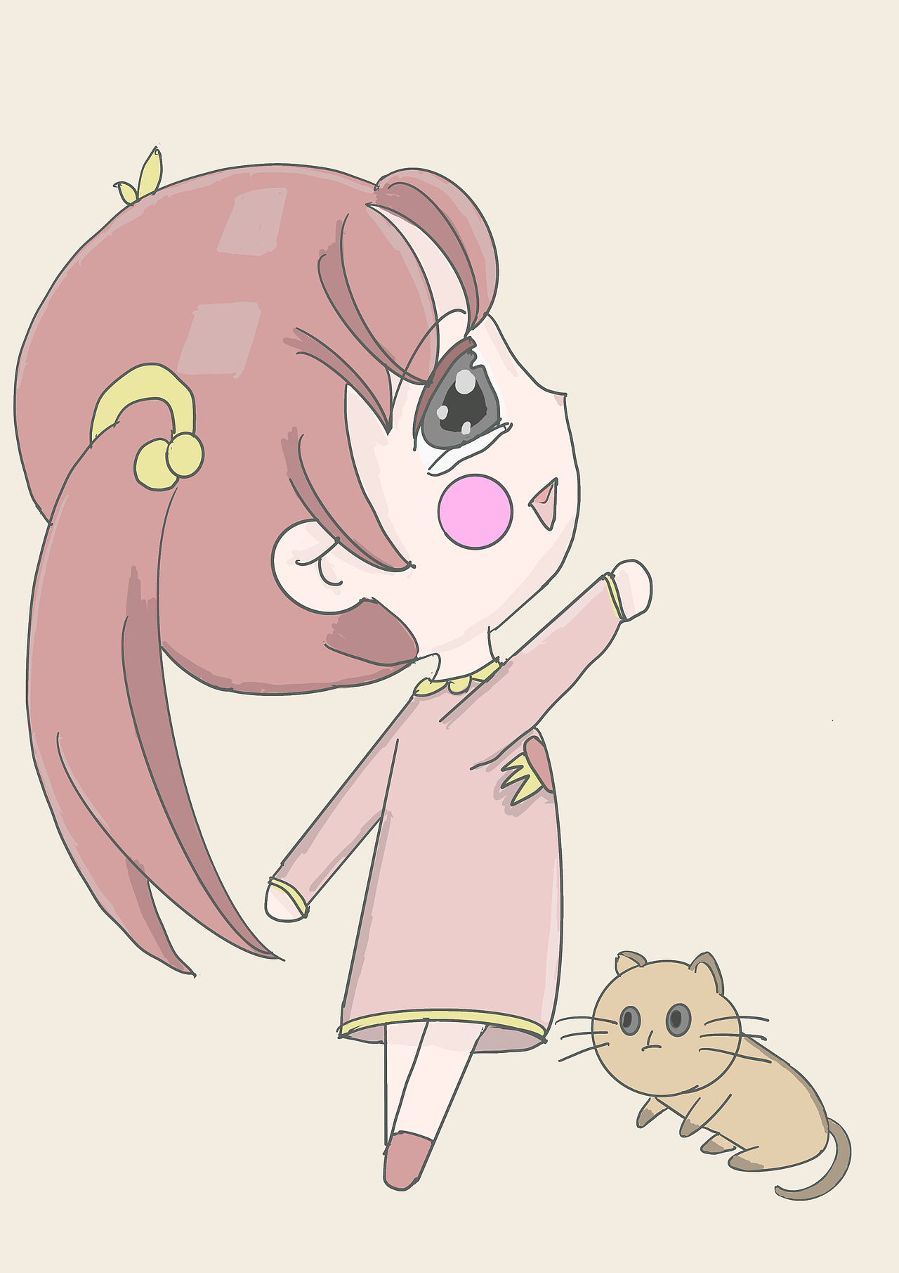 小可爱与猫咪日常|动漫|其他动漫|插画小设计方文_原创作品-站酷zcool