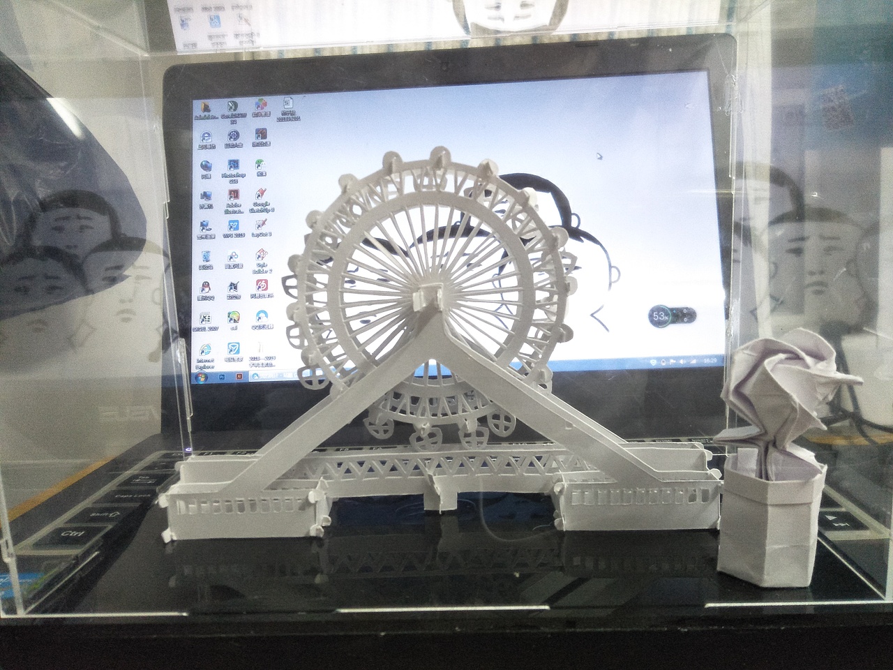 纸艺摩天轮|手工艺|其他手工艺|有兴纸艺_原创作品-站酷zcool