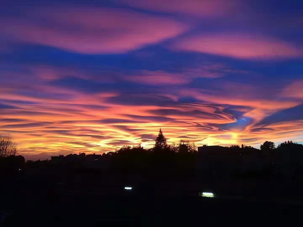 佛罗伦萨傍晚火烧云